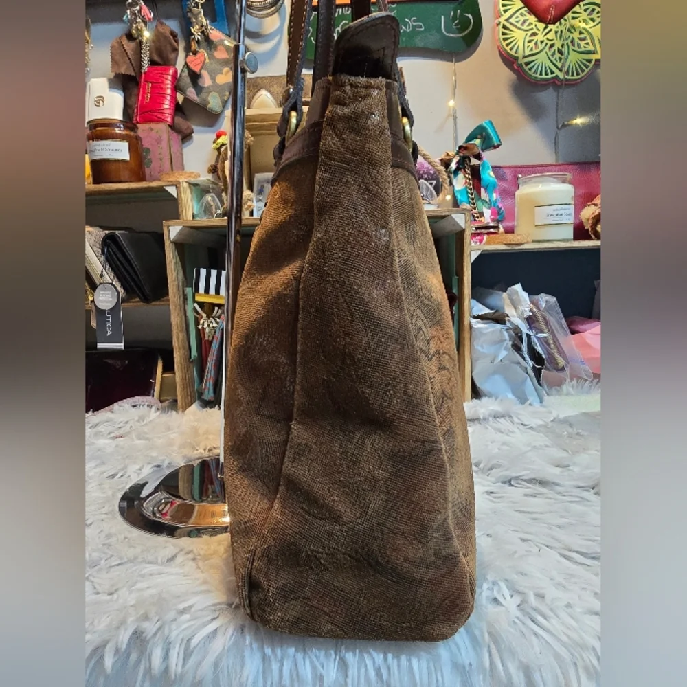 Patricia Nash Brown and Tan Shoulder Bag